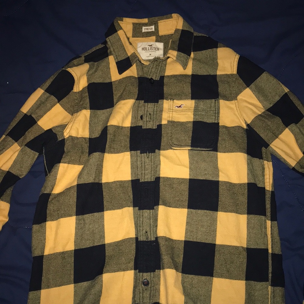 Yellow Hollister Flannel